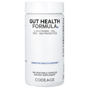 Глютамін Codeage Gut Health Formula 180 рослинних капсул