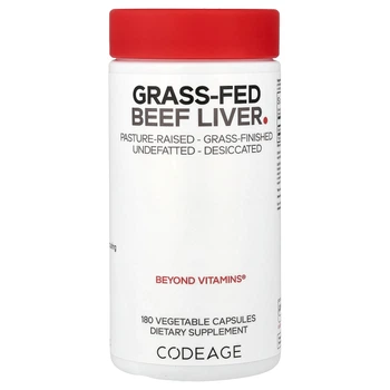 Екстракт яловичої печінки Codeage Grass-Fed Beef Liver 180 рослинних капсул