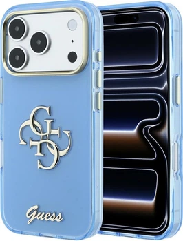 Etui do smartfona Apple iPhone 18 Pro Max/iPhone 17 Pro Max Guess IML 4G Script Metal Light Blue (3666339655839)