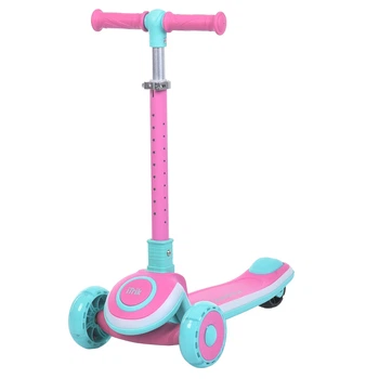 Самокат триколісний iTrike JR3-171-P (колеса: передні Ø4.7"/PU/заднє Ø3,22"/PU, рама: пластик, підсвітка, до 25 кг)