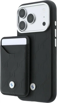 Чохол для смартфона Apple iPhone 18 Pro/iPhone 17 Pro BMW Quilted Pattern Metal Logo Black (3666339670108)