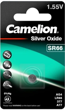 Батарейка Camelion SR66W-BP1 Silver Oxide Button SR626 BP1