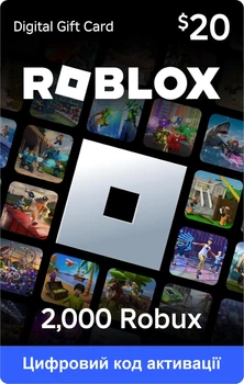 Карта пополнения Roblox Gift Card на 2000 ROBUX | 20$ (USD)