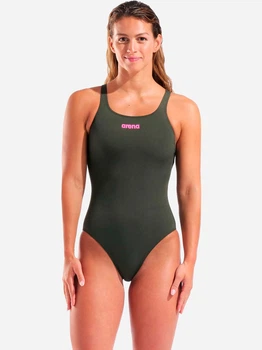 Купальник слитный женский Arena Team Swimsuit Swim Pro Solid 004760-609 Темно-зеленый (3468337729242)