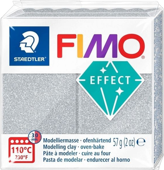 Masa termoutwardzalna Fimo Effect 57 g Srebrna z brokatem 8010-812 (4007817096307)