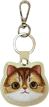 Etui-brelok Nimmy do AirTag Big Eyed Pet 2.0 Cat Khaki (6971080318627)
