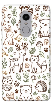 Чехол для Xiaomi Redmi Note 4X с принтом Wildlife pattern