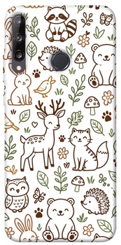 Чехол для Huawei P40 Lite E с принтом Wildlife pattern