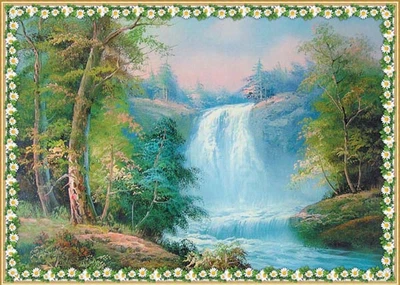 Фотообои Божественный водопад бумага Roles 196x140 см