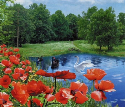 Фотообои Летний блюз бумага ArtDecor 242x201 см