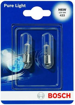 Автолампа Bosch Pure Light H6W 2 шт (1987301035)
