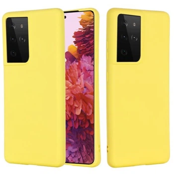 Силіконовий (TPU) чохол Deexe Silicone Case для Samsung Galaxy S21 Ultra - Yellow