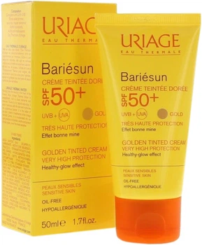 Сонцезахисний тональний крем Uriage Bariésun SPF 50+ Золотистий 50 мл (3661434001727)