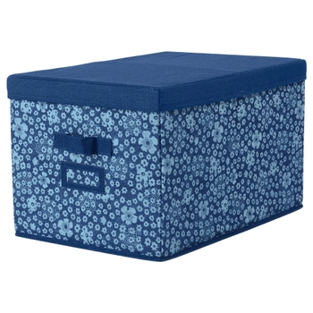 Коробка IKEA STORSTABBE 35x50x30 см з кришкою синя 203.954.06