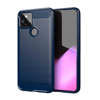 Чохол Lenuo Carbon Fiber для Google Pixel 5 Navy Blue