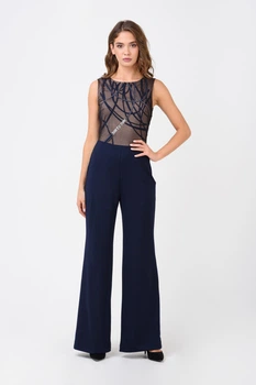 Жіночий легкий комбінезон з принтом RicaMare XS Синій (RM1921-18VK---2317)