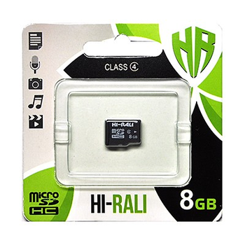 Карта памяти MicroSDHC 8GB Class 4 Hi-Rali
