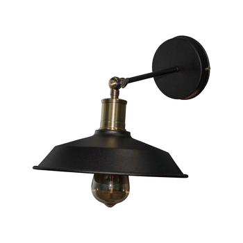 Светильник настенный бра 100lamp Loft Е-27 металл, черный (NL 108-1)