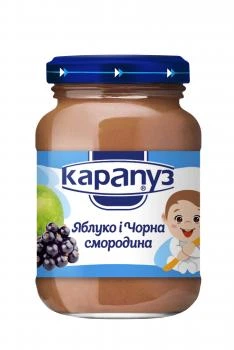 Пюре Карапуз Яблоко и черная смородина, 200 г (093876)