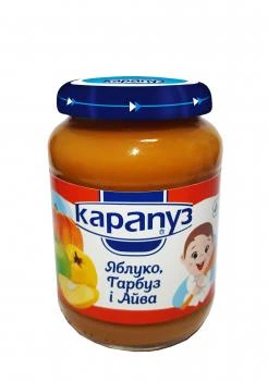 Пюре Карапуз Румяные щечки с яблоком, тыквой и айвой, 200 г (093861)