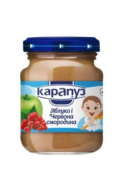Пюре Карапуз Яблоко и красная смородина, 125 г (237015)