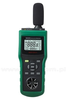 Многофункциональный тестер 5 в 1 Mastech MS6300 шумомер анемометр термометр люксметр гигрометр (mdr_3010)