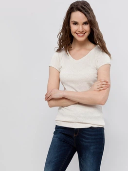 Футболка LC Waikiki S Бежева (LCW Woman -1005)