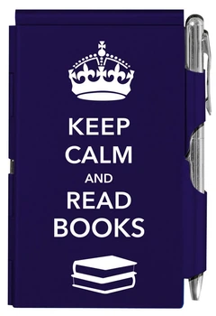 Кишеньковий блокнот із ручкою Keep Calm and read books