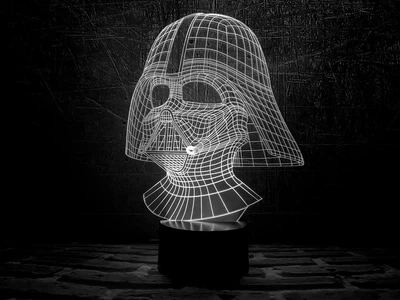 Сменная пластина для 3D ночника "Дарт Вейдер" 3DTOYSLAMP (НЕ НОЧНИК)