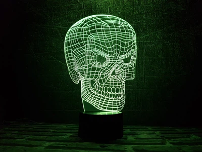 Змінна пластина для 3D світильників "Череп 3" 3DTOYSLAMP