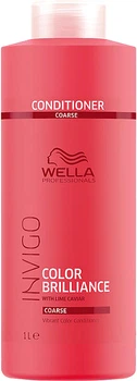 Кондиціонер Wella Professionals Invigo Brilliance Coarse для яскравості фарбованого жорсткого волосся з ікрою лайма 1000 мл (8005610634401)
