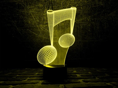 Змінна пластина для 3D світильників "Нота" 3DTOYSLAMP