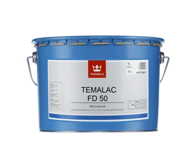 Эмаль алкидная TIKKURILA TEMALAC FD 50 антикоррозионная, TCL-транспарентный, 9 л