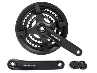 Шатун Shimano FC-TY301 Tourney 42/34/24 175мм черный (4449)