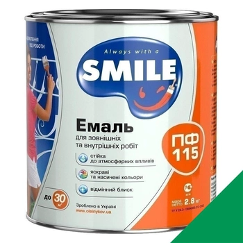 Эмаль алкидная Smile ПФ-115 2,8 кг (изумруд глянец)