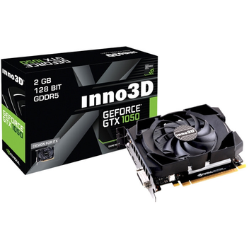 Видеокарта GeForce GTX1050 INNO3D Compact 2Gb DDR5 128bit DVI/HDMI/DP 1455/7008 MHz N10501SDVE5CM