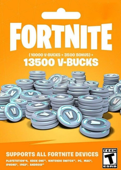 Fortnite 13500 В-баксів 10000 + 3500 V-BUCKS Всі платформи