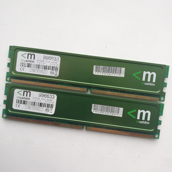 Комплект оперативной памяти Mushkin DDR2 4Gb (2Gb+2Gb) KIT of 2 800MHz PC2 6400U CL5 (996633) Б/У