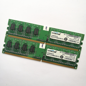 Комплект оперативной памяти Crucial DDR2 2Gb (1Gb+1Gb) 800MHz PC2 6400U CL6 (CT12864AA800.K8F) Б/У