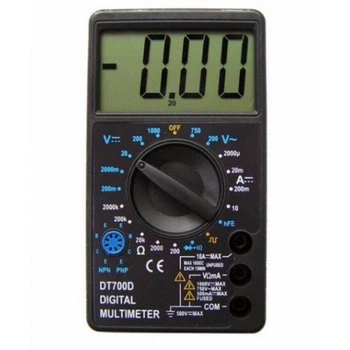 Мультиметр UKC DDT-700D/2665 с измерением сопротивления до 2 МОм ток 200мкА-5А Черный