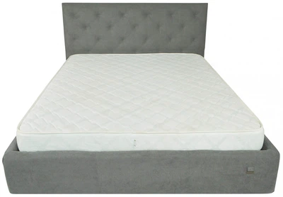 Кровать Bristol Comfort 140 х 200 см Aston 16 С подъемным механизмом и нишей для белья Серая