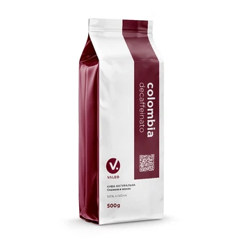 Кава Зернова ValeoRossi Colombia Supremo Decaffeinato (Без кофеїну) 500 г (0000119)
