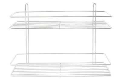 Полка для ванной FZB 110 x 400 x 250 мм x 2 прямая нержавейка (9A164)