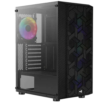 Корпус AeroCool Hive FRGB (Hive-G-BK-v2) Black без БП