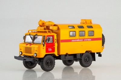Масштабна модель ЛЕЛЕКА ГАЗ-66 Кунг К-66 аварійна служба масштаб 1