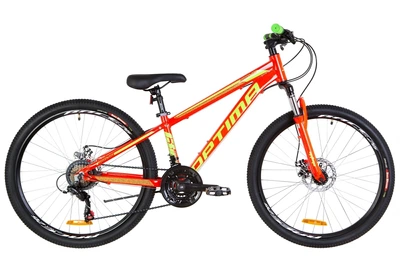 Велосипед 26" Optimabikes MOTION AM 14G DD алюминиевый 2019 (красно-салатный) OptimaBikes OPS-OP-26-140