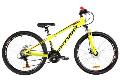 Велосипед 26" Optimabikes MOTION AM 14G DD алюминиевый 2019 (желто-ED с оранжевым) OptimaBikes OPS-OP-26-141