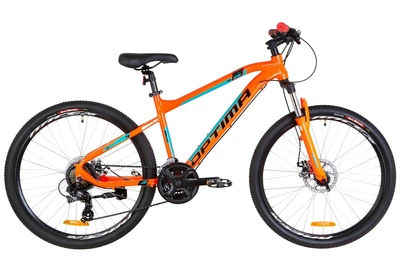 Велосипед 26" Optimabikes F-1 AM 14G DD алюминиевый 2019 (оранжево-бирюзовый) OptimaBikes OPS-OP-26-146