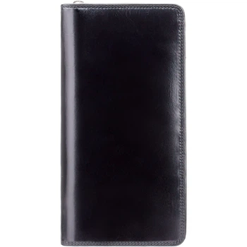Чёрный кожаный клатч дорожный для мужчин Visconti MZ101 IT BLK Wing