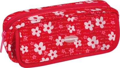 Пенал мягкий Cool For School Flowers 2 отделения Красный (CF86631)